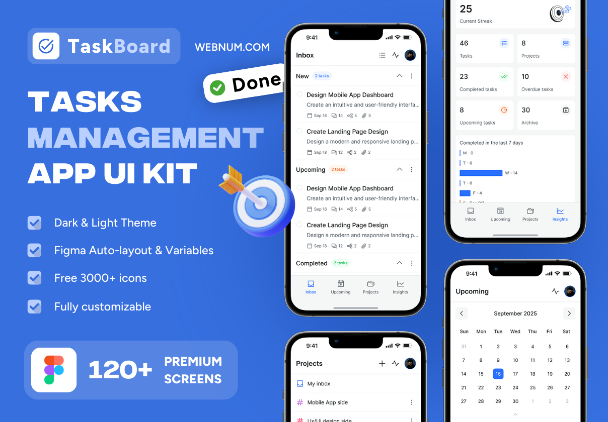 TaskBoard - Tasks Management App Ui Kit