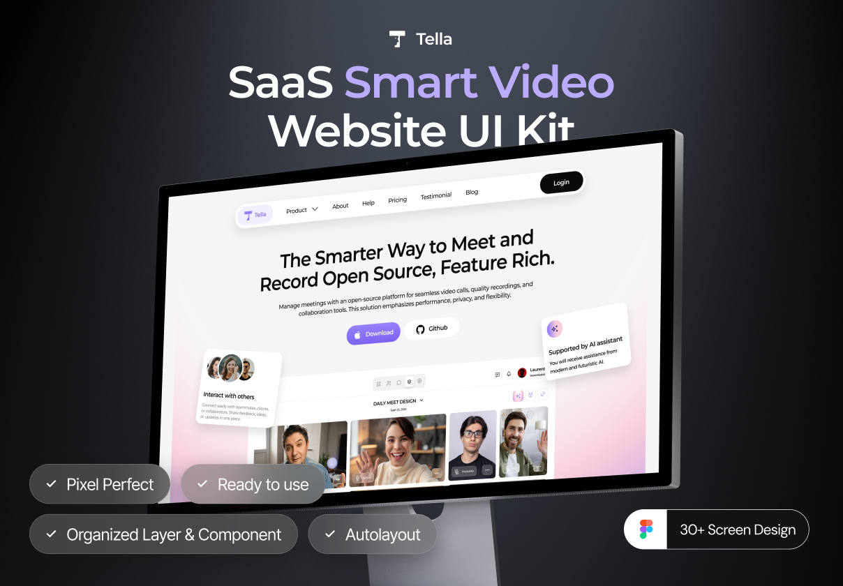 Tella – Seamless Task Management Web App UI Kit