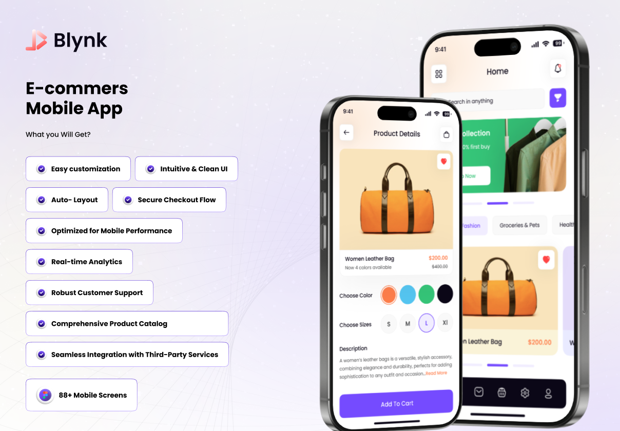 Blynk - E-commerce Mobile App UI Kit