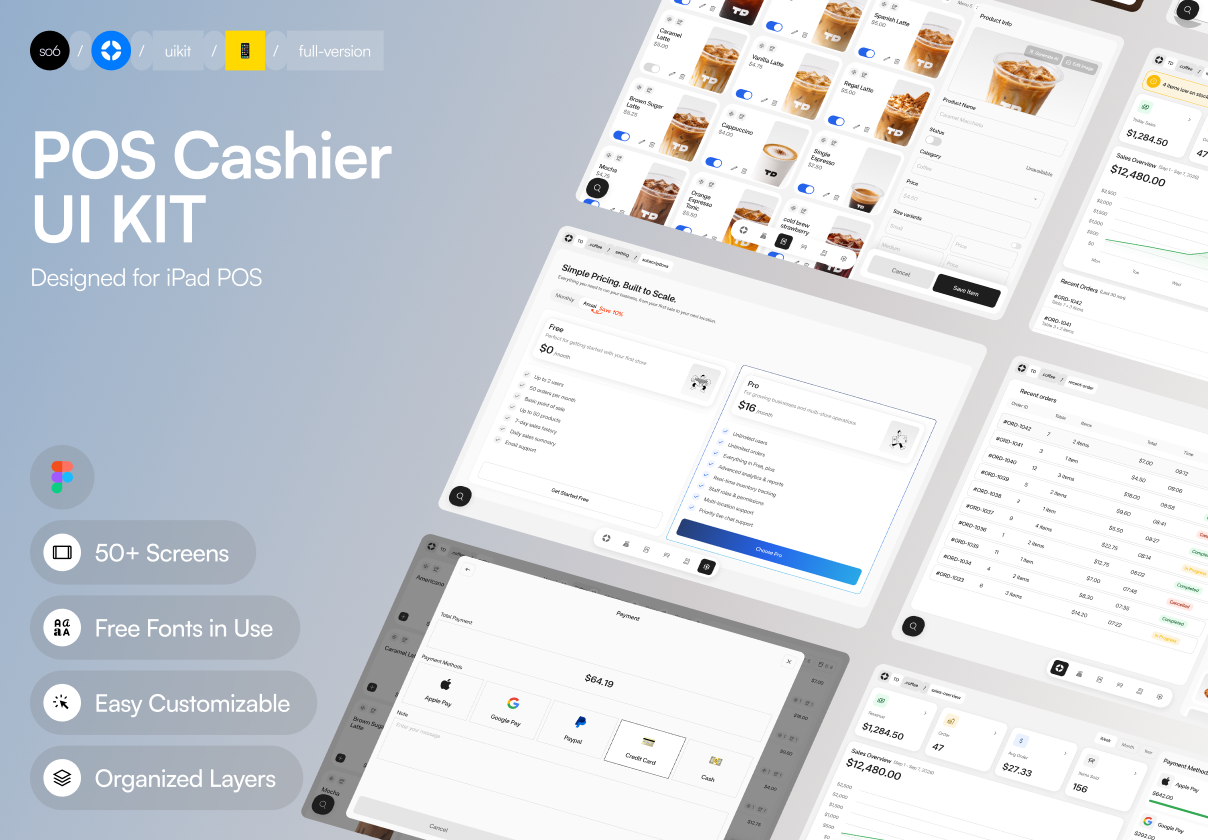 Piore – POS Cashier UI Kit - design asset by UI8