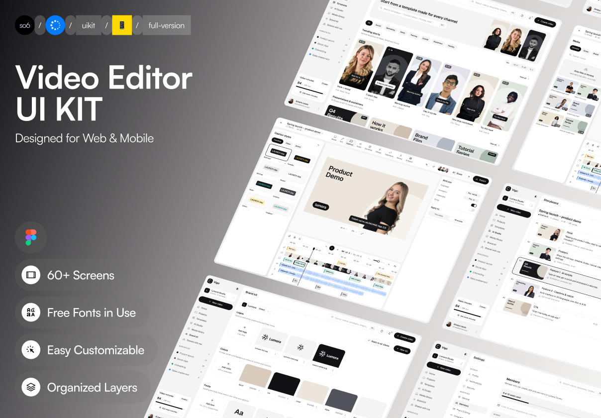 Vigo – AI Video Editor UI Kit (Web & Mobile) - Mobile design asset by UI8