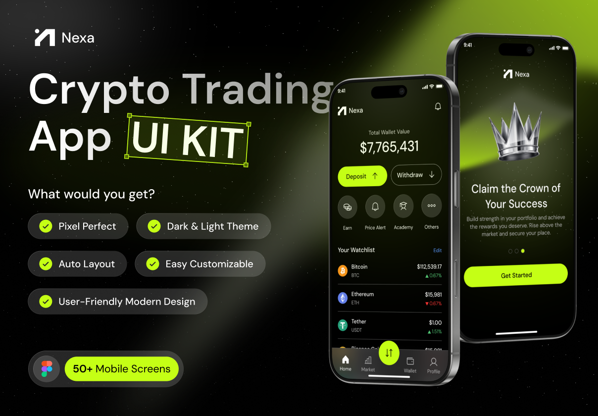 Nexa - Trading UI Kit by Emura Studio
