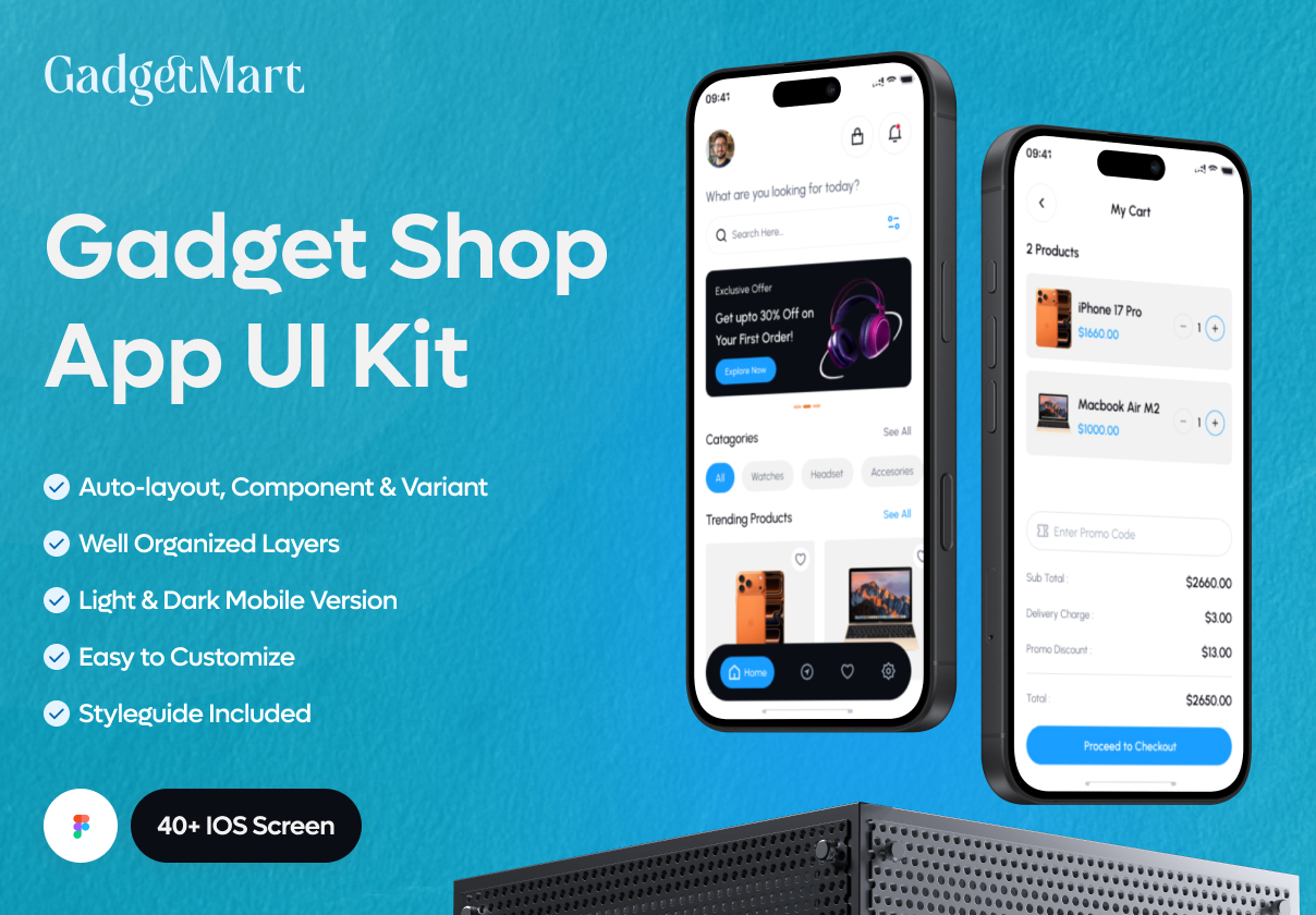 GadgetMart - Gadget Store Mobile App UI Kit
