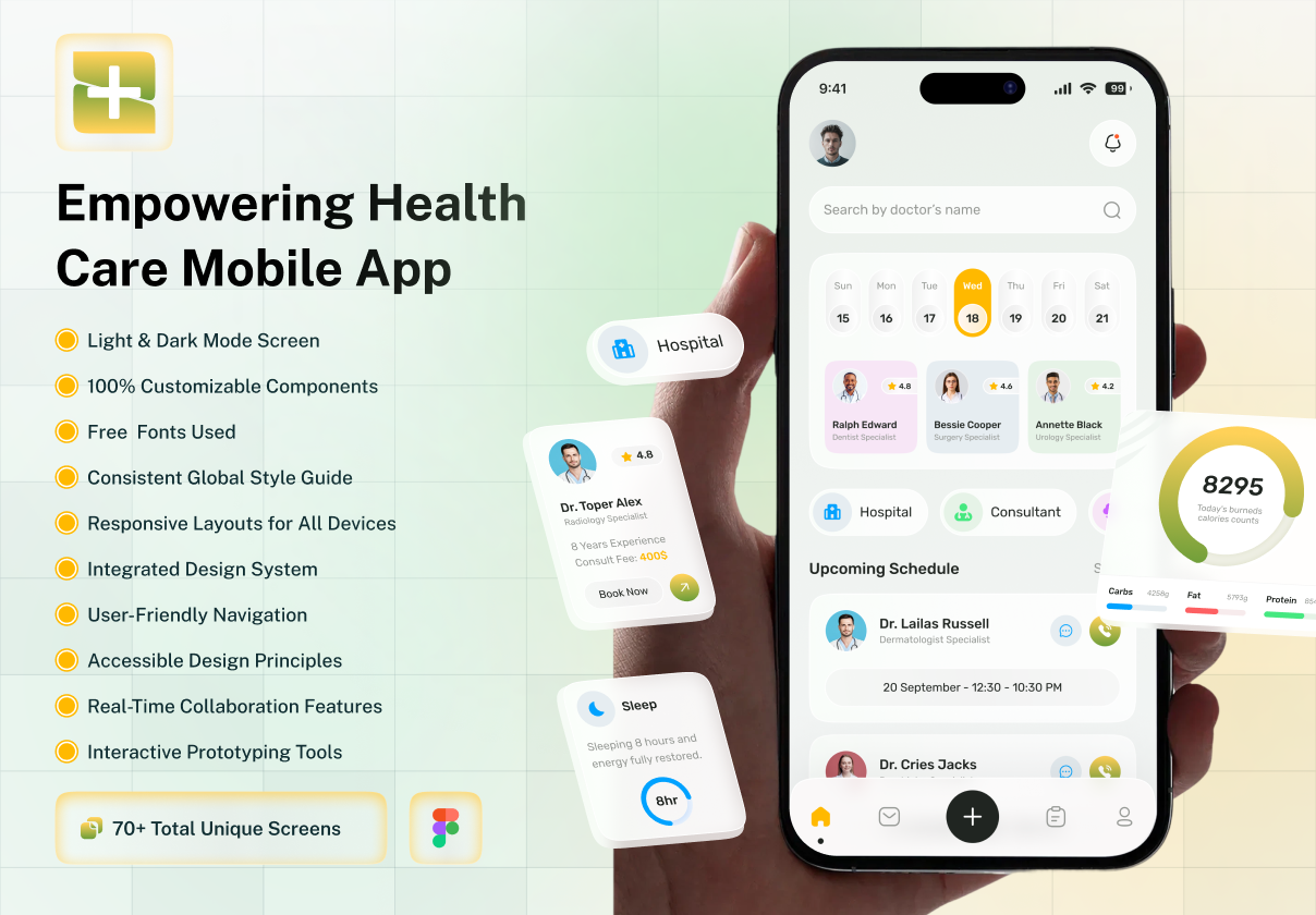 Health Care Mobile App UI Kit