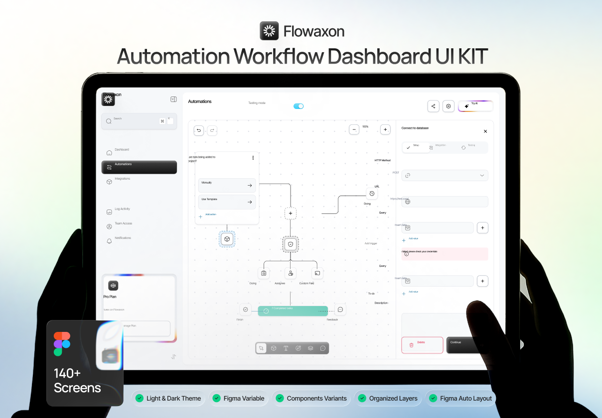 Flawaxon - Automation Workflow Dashboard UI KIT