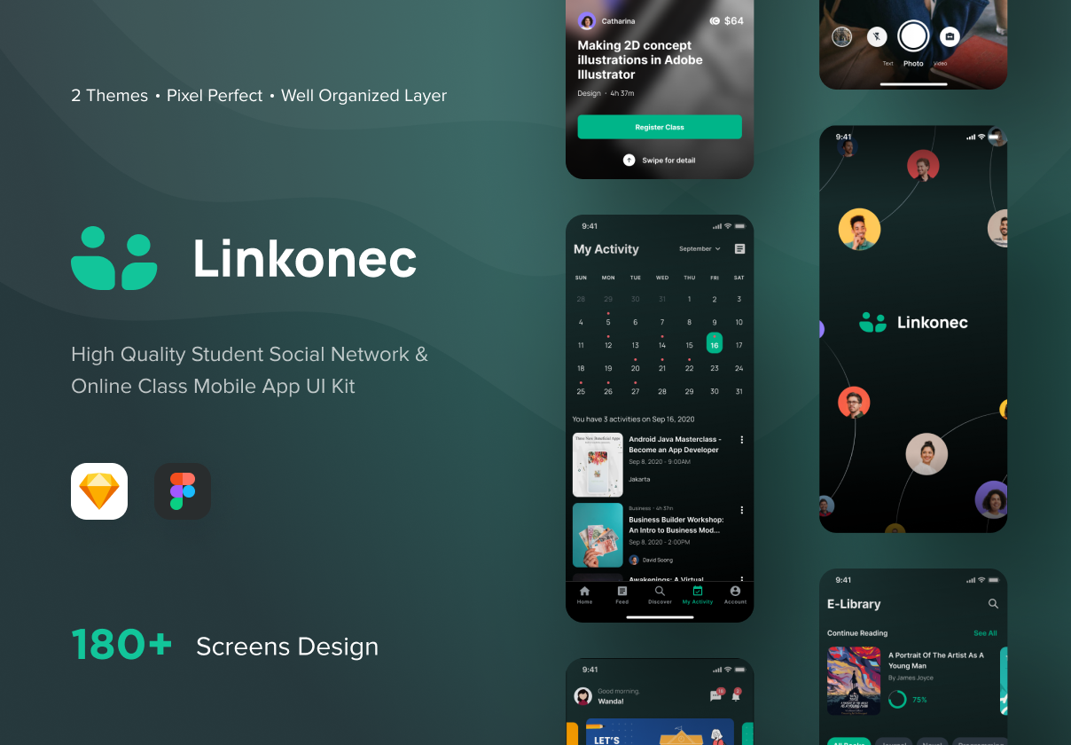 Linkonec Student Social Network & Online Class Mobile App