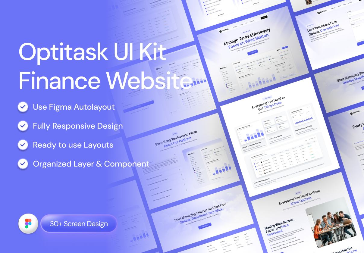 Optitask - SaaS Landing Page UI Kit