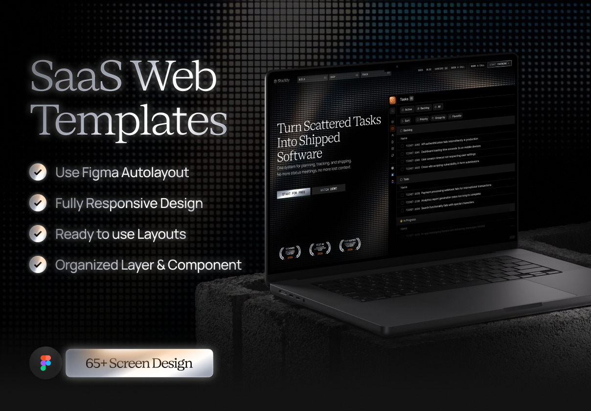 Stackly - SaaS Web Template - SaaS design asset by ui8