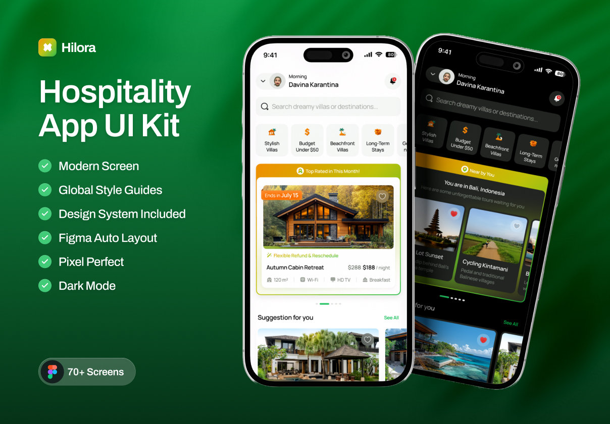 Hilora – Hospitality App UI Kit