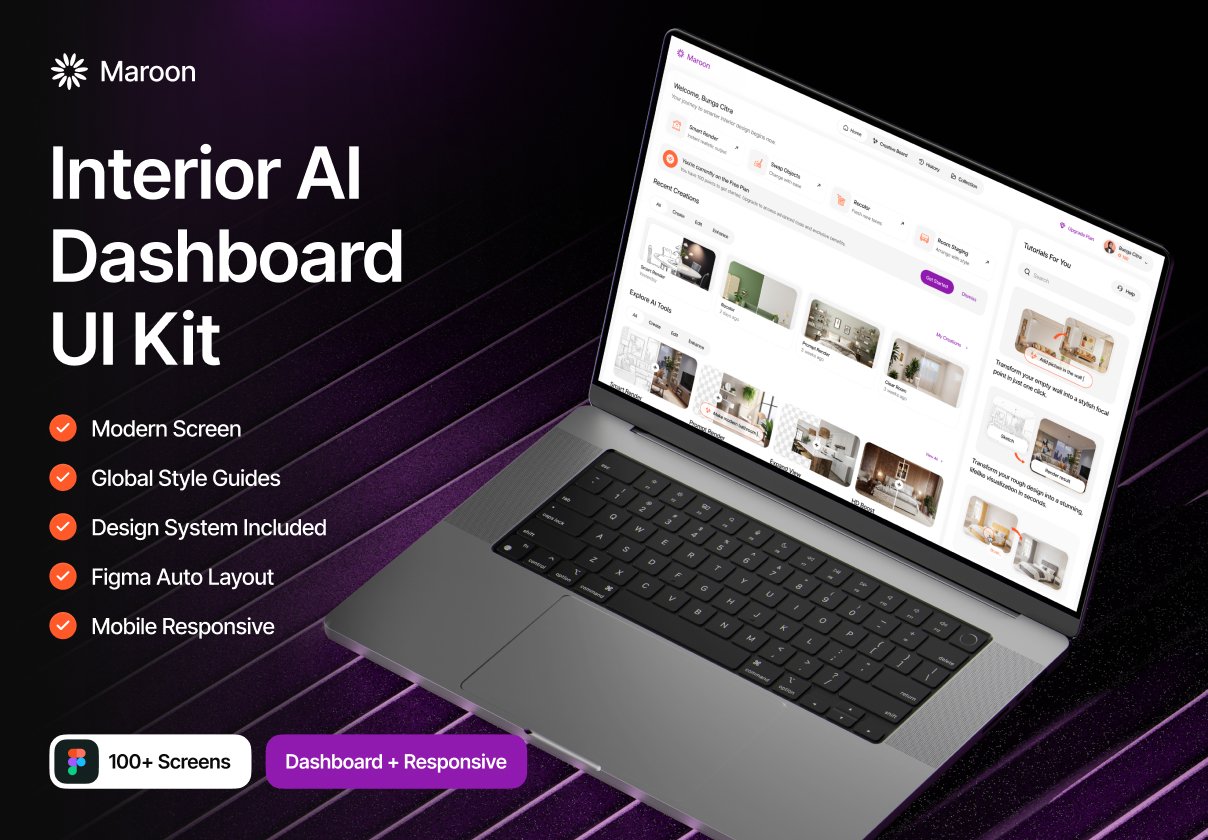 Maroon – Interior AI Dashboard UI Kit
