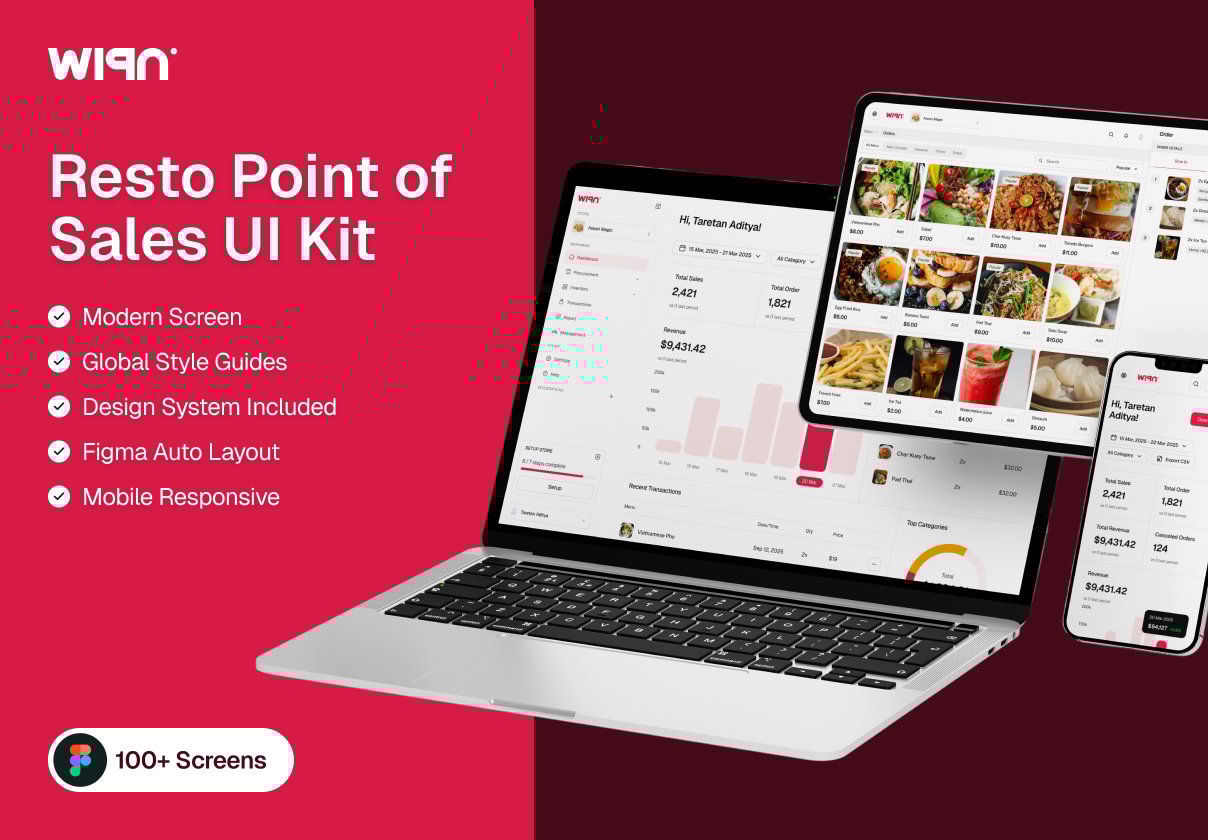 Wiga – Resto Point of Sales UI Kit