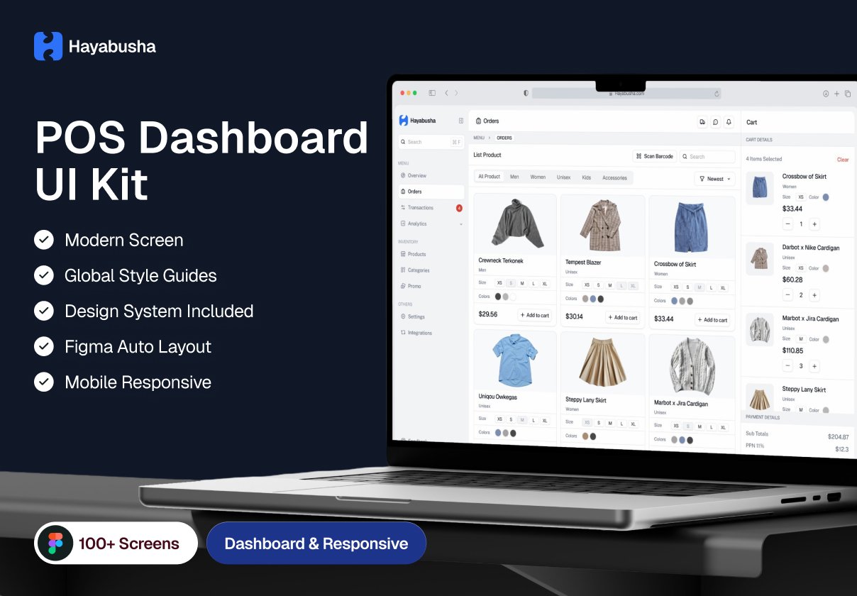 Hayabusha – POS (Point Of Sales) UI Kit