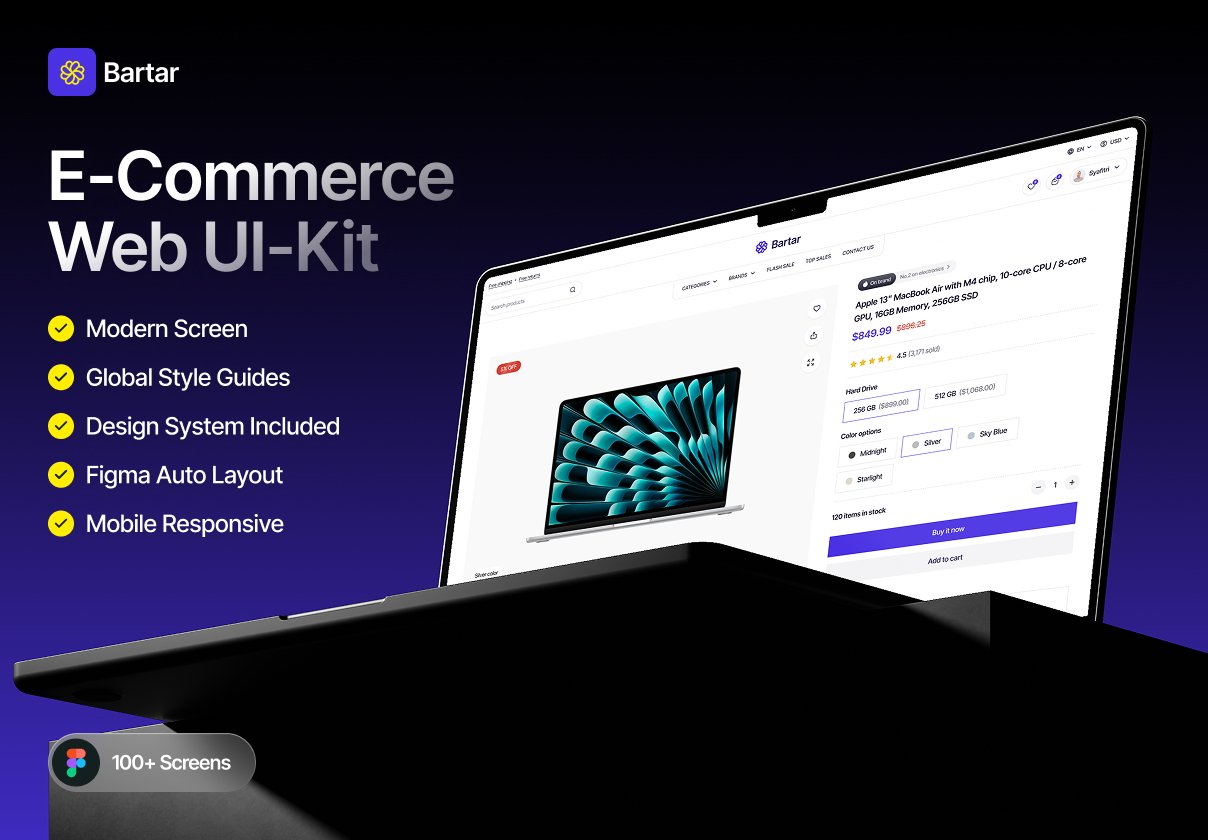 Bartar – E-Commerce Web UI Kit