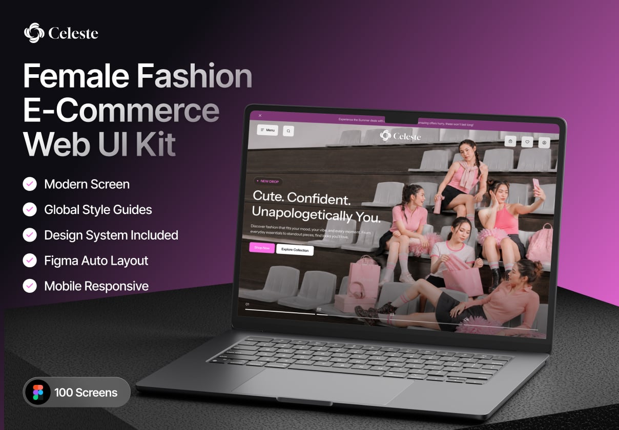Celeste - Fashion E-Commerce Web UI Kit - Ecommerce design asset by UI8
