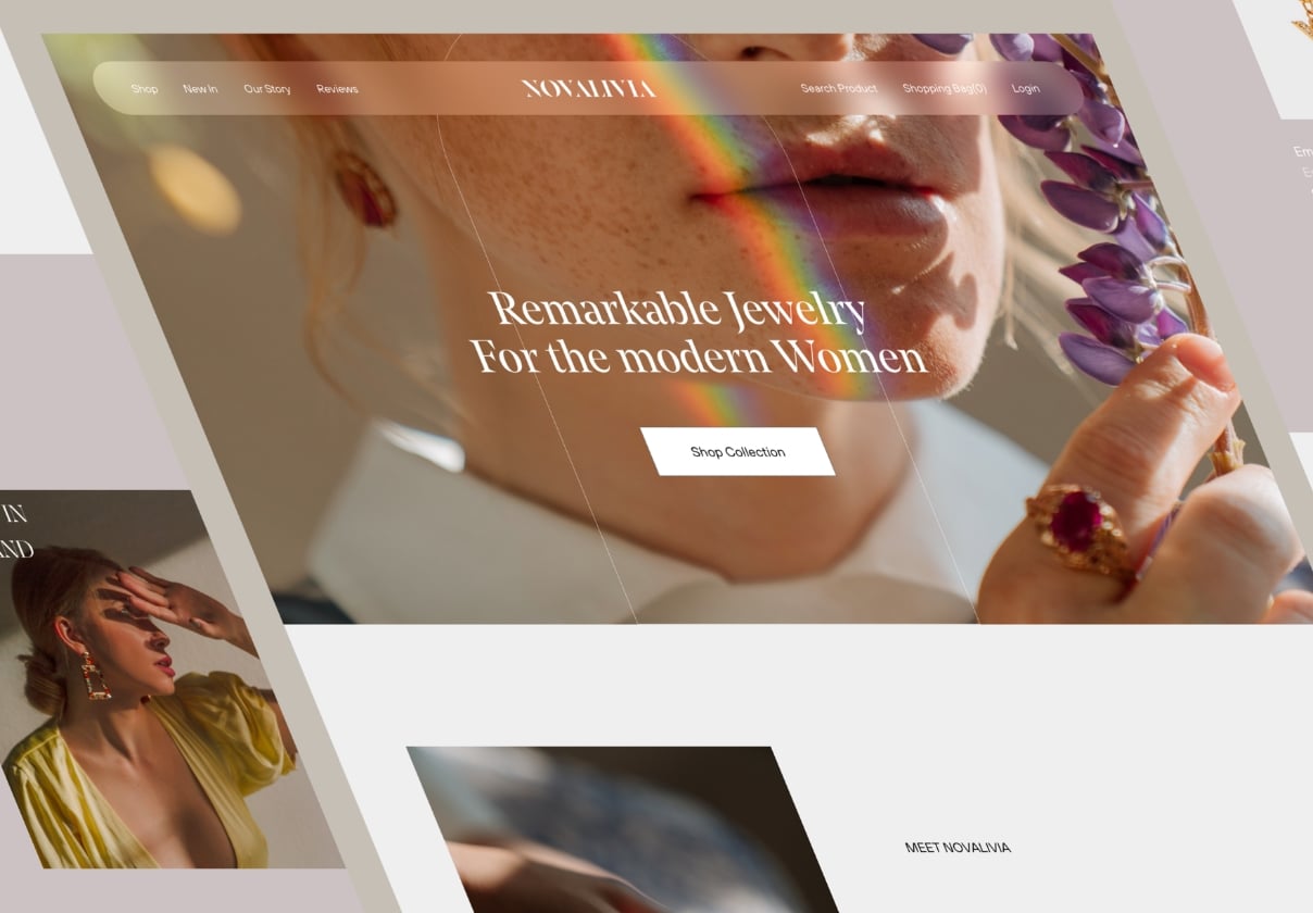 Novalivia / multipurpose product Landing page - Ecommerce, Landing Page design asset by ui8