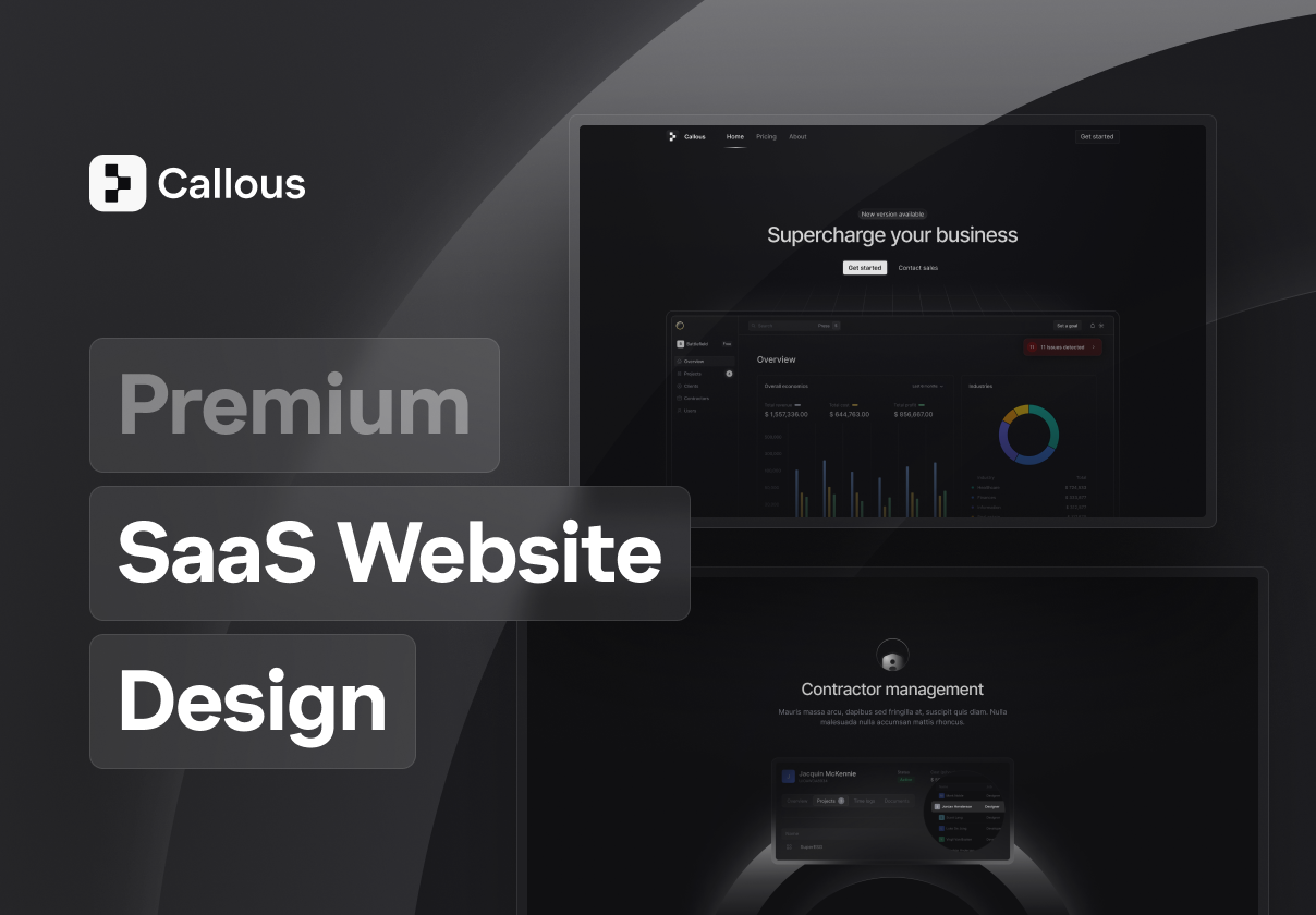 Callous - Premium SaaS Marketing Template - SaaS, Agency design asset by ui8