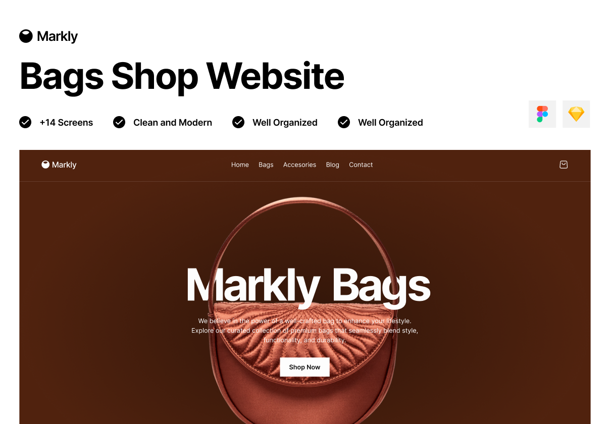Markly - Bags Shop Website