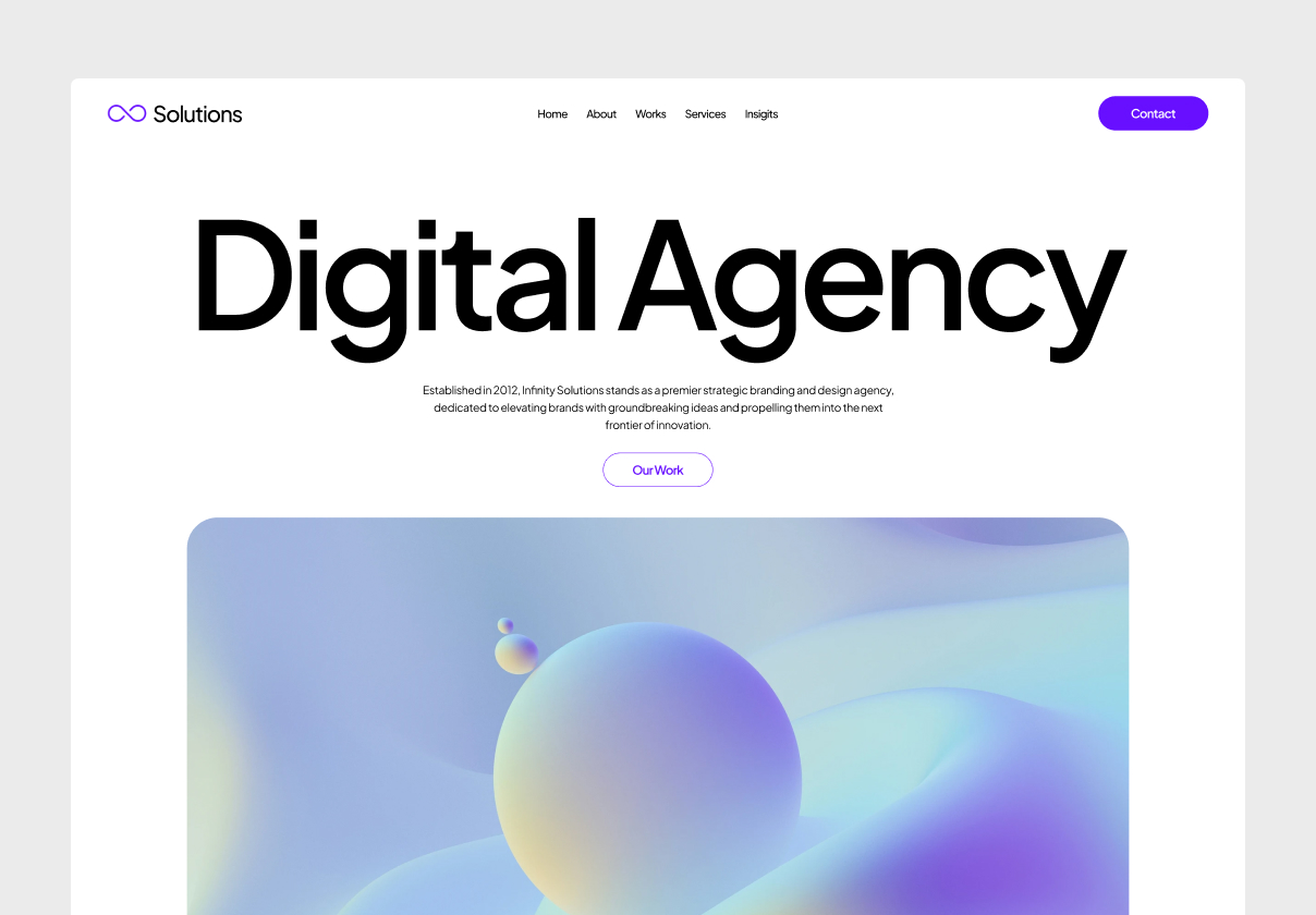 Infinity Digital agency - Framer Template for agencies - Agency design asset by ui8