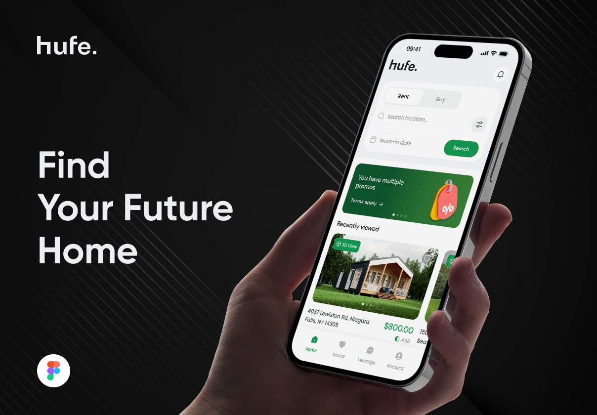 Hufe | Real Estate App UI Kit - Mobile design asset by UI8