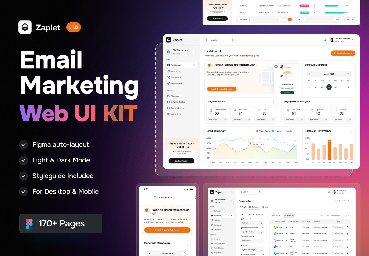 Email Marketing Web App UI Kit