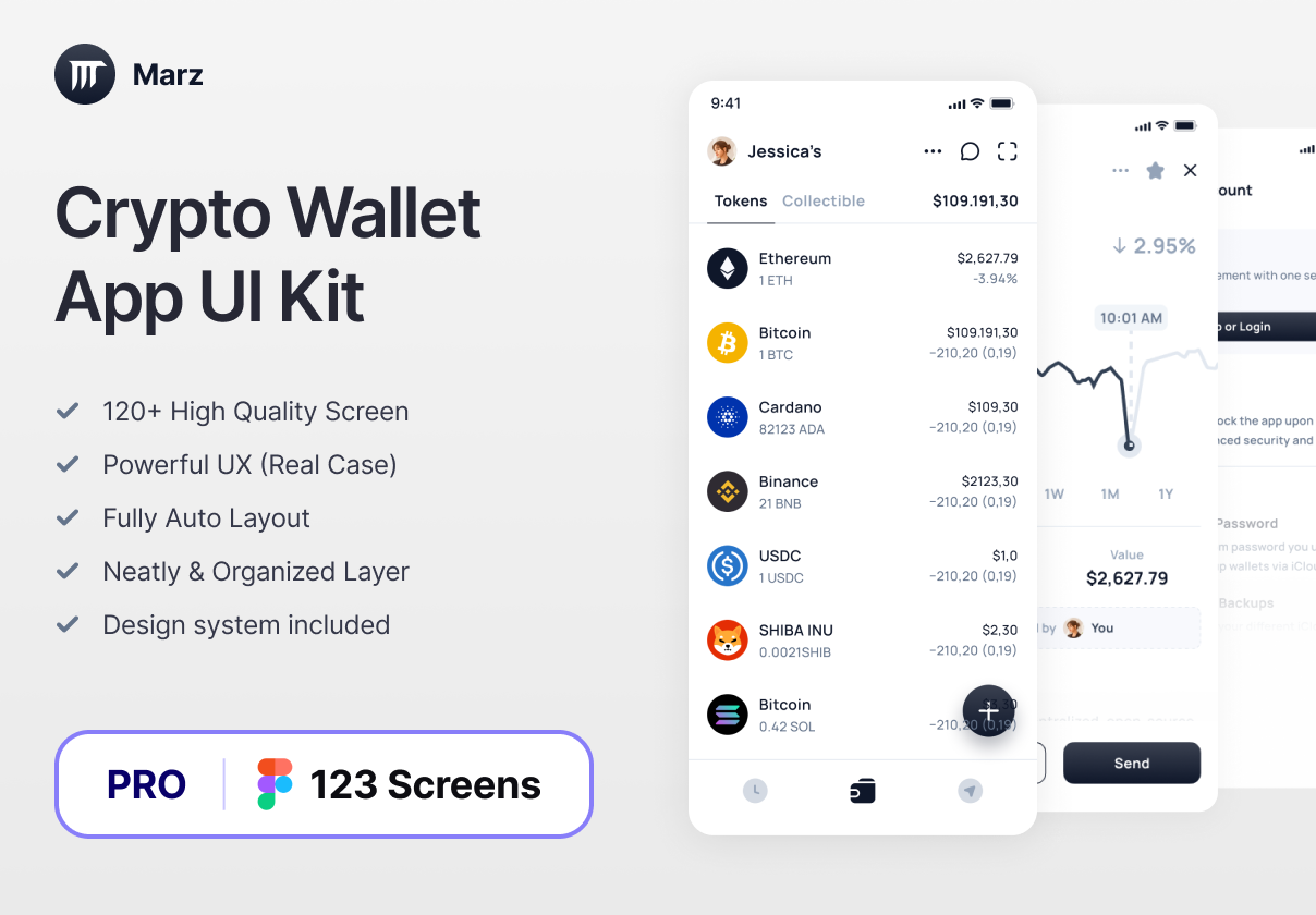 Marz - Crypto Wallet App UI Kit