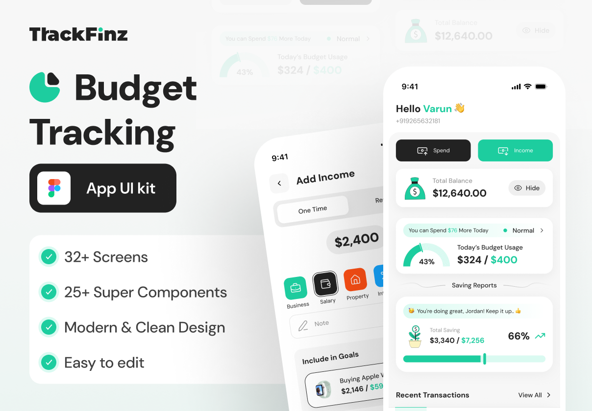 Trackfinz Personal Finance & Budgeting App