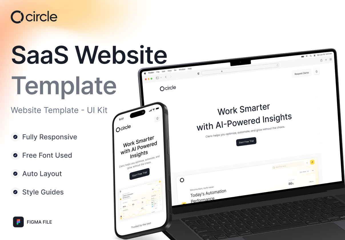 Circle – Modern SaaS Website UI Kit