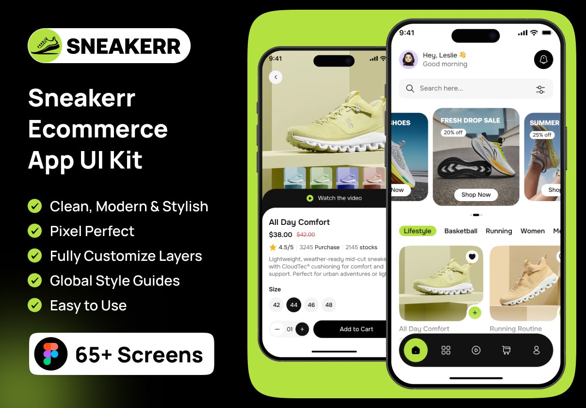 Sneakerr Ecommerce App UI Kit