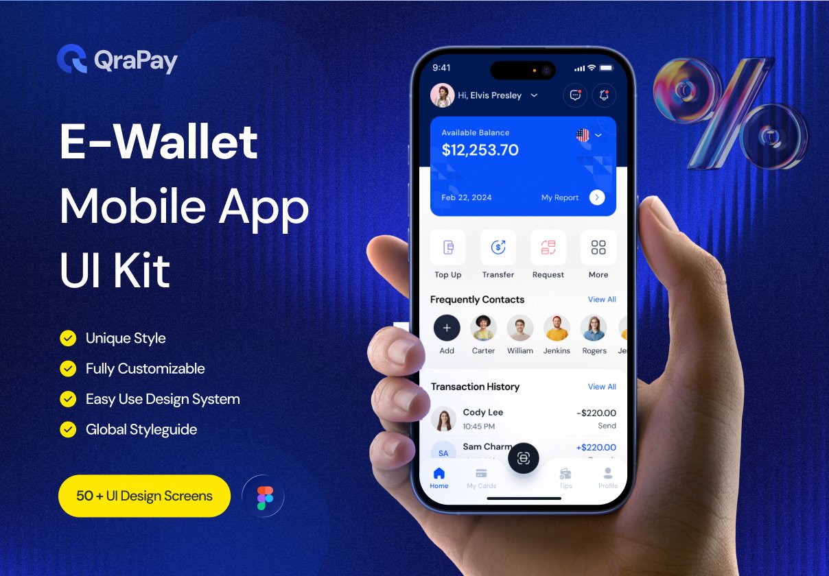 QraPay - E Wallet App UI Kit
