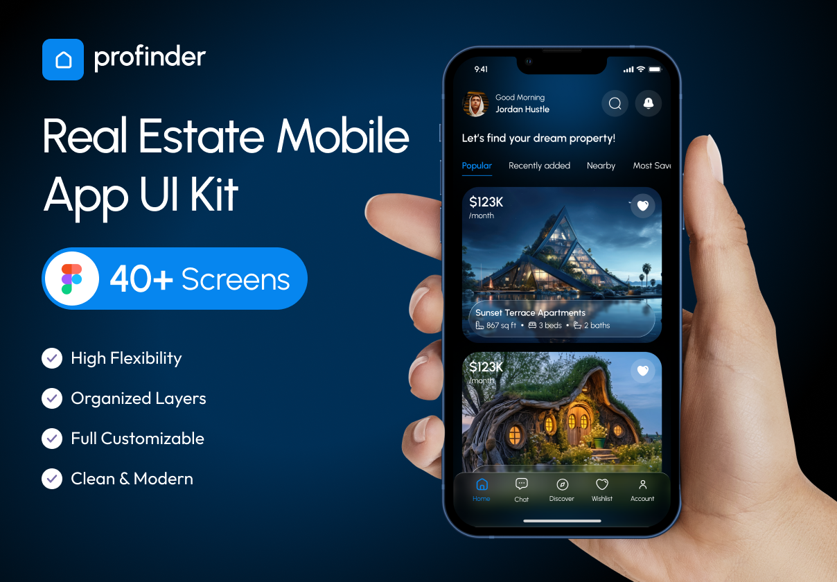 Profinder - Real Estate App UI Kit