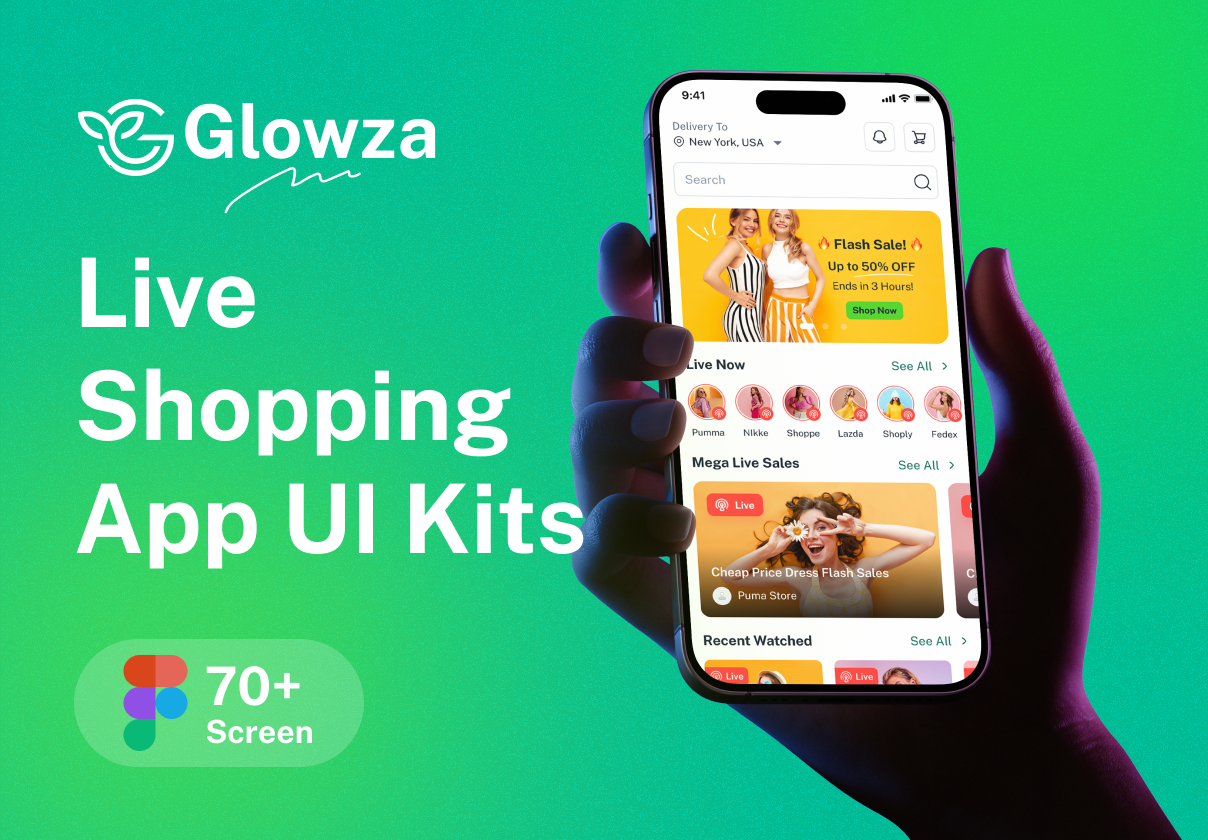 Cartly – Live Shopping Mobile App Figma UI Kits