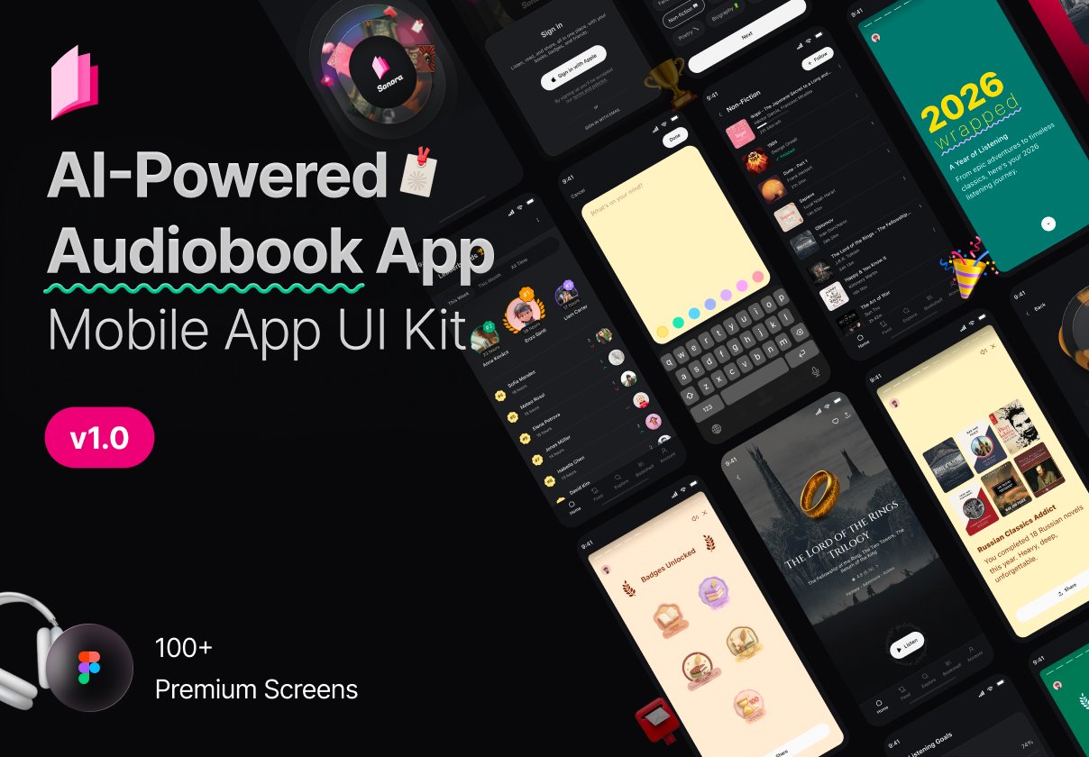 AI-Powered Audiobook App - Mobile App UI Kit.v1.0