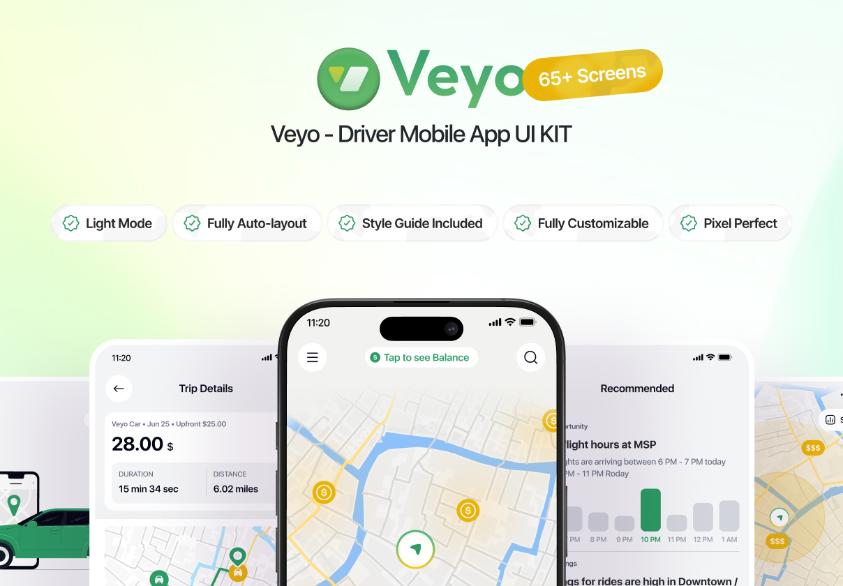 Veyo Drive Mobile App Ui Kit