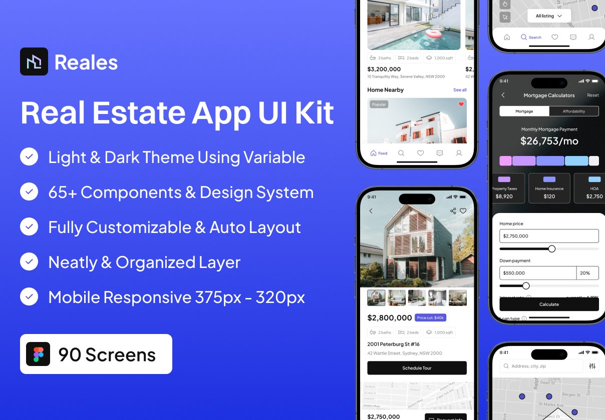 Reales - Real Estate App UI Kit