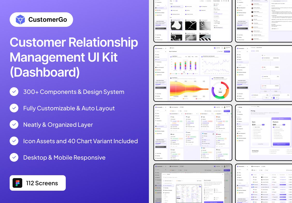 CustomerGo - CRM Web App UI Kit