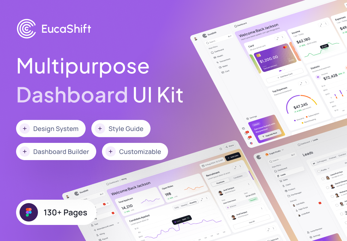 Euca Shift Dashboard UI Kit