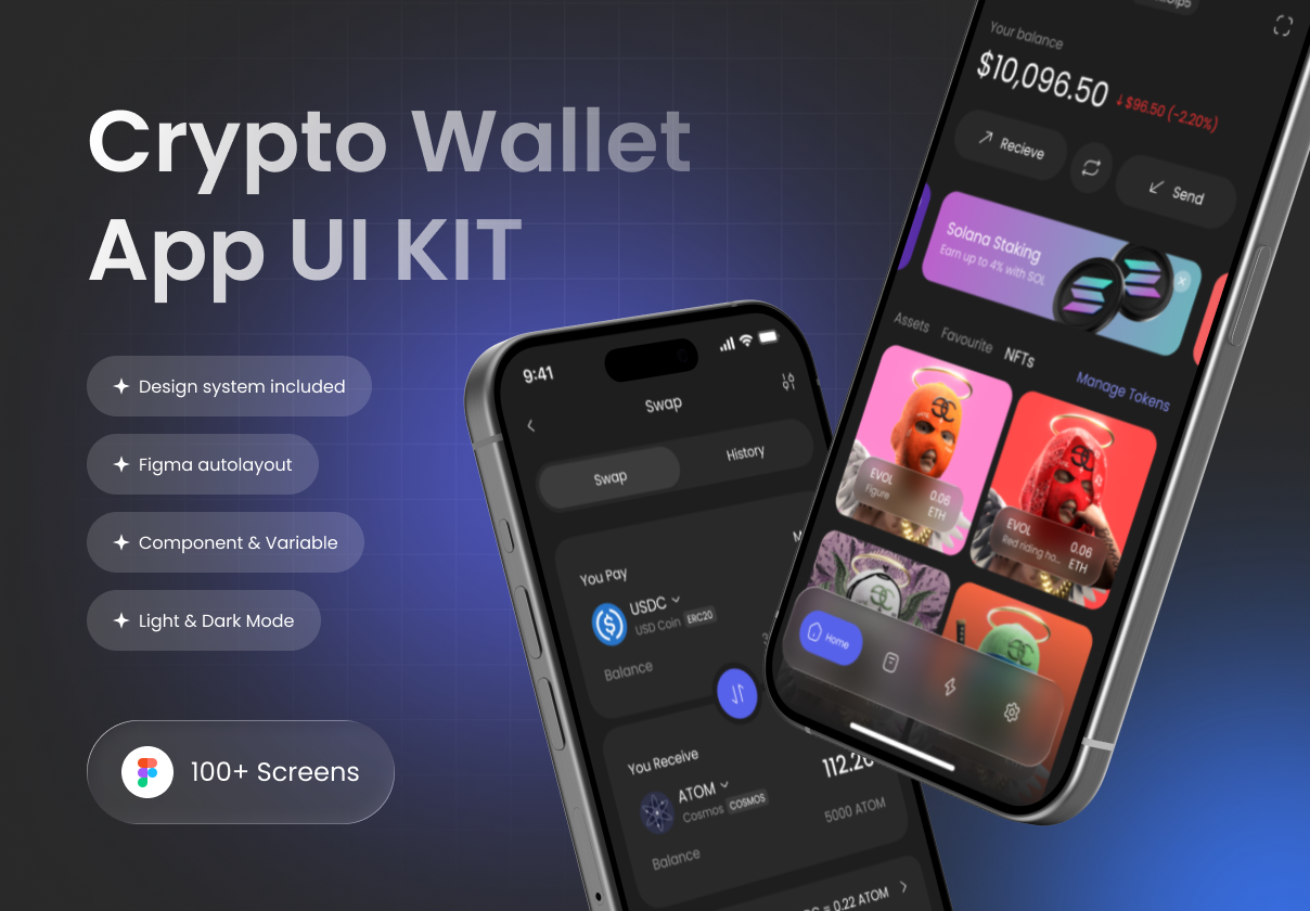 CryptoVE - Crypto Wallet App UI KIT