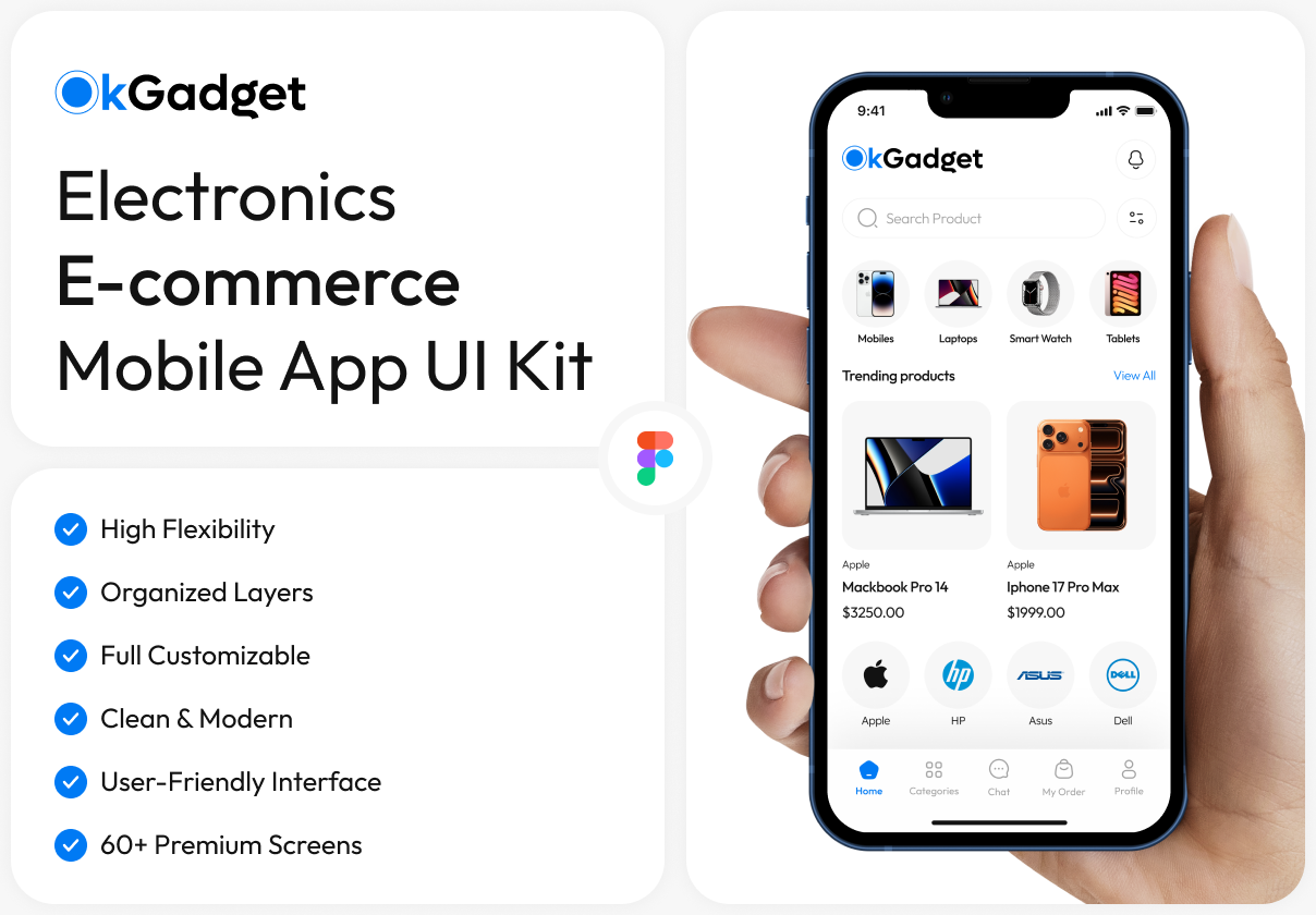 okGadget - Electronics Ecommerce App UI Kit