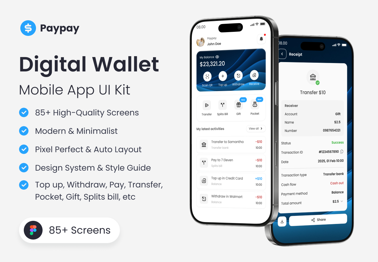 Paypay - Digital Wallet App UI Kit