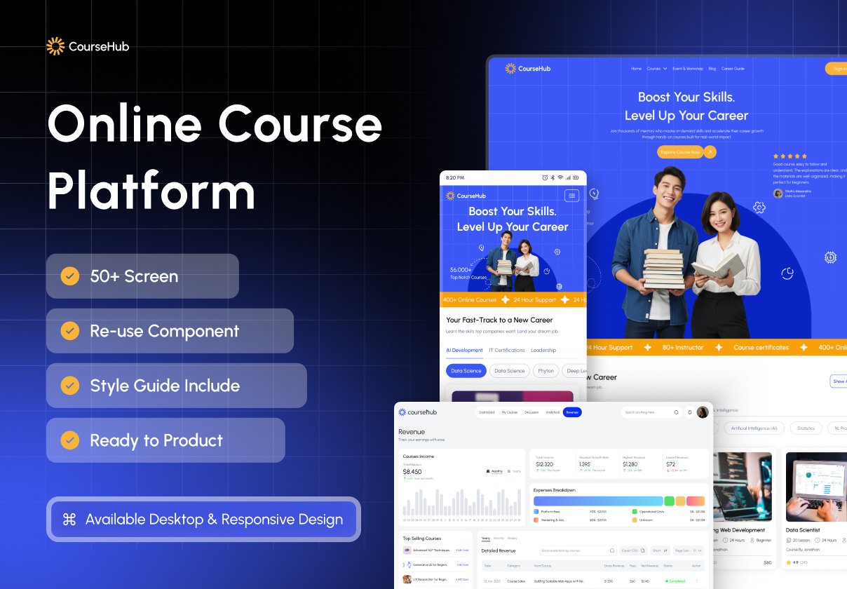 CourseHub - Online Course UI Kit