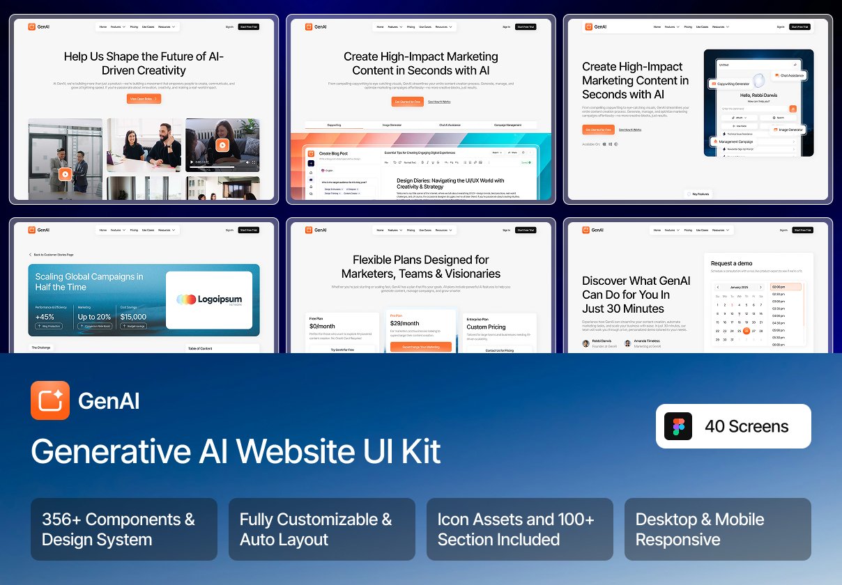 GenAI - Generative AI Website UI Kit