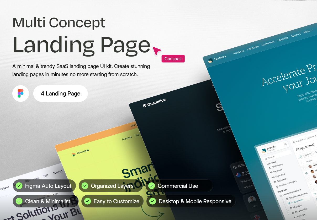 Multi Concept Landing Page - UI KIT