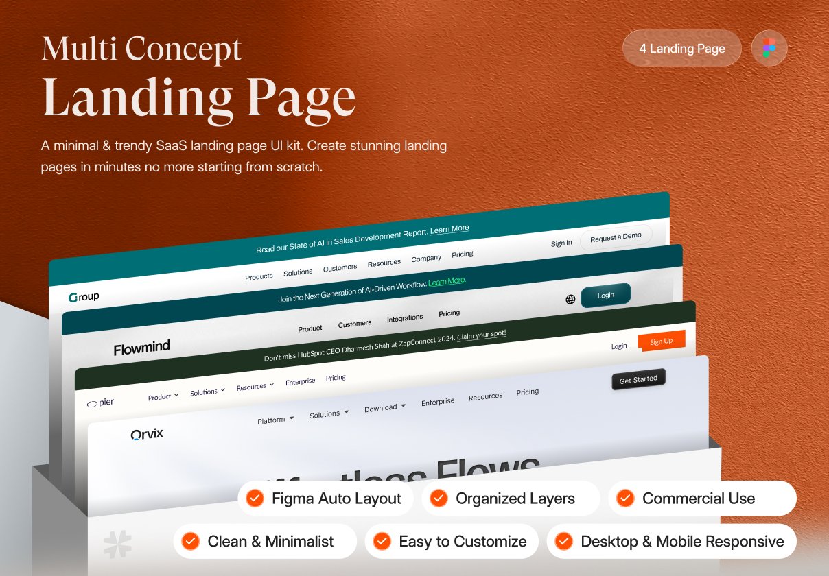 Multi Concept Landing Page #2 - UI KIT