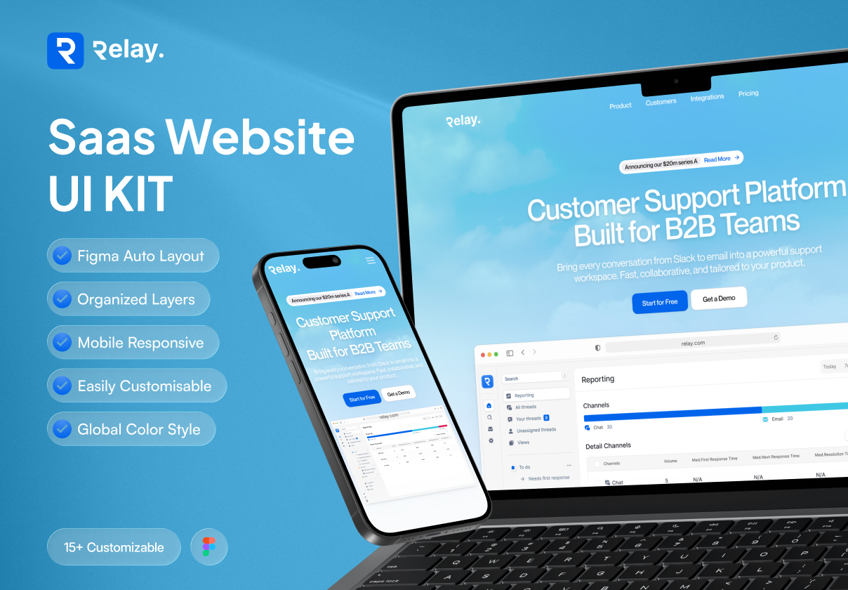 Relay - Saas Website UI KIT