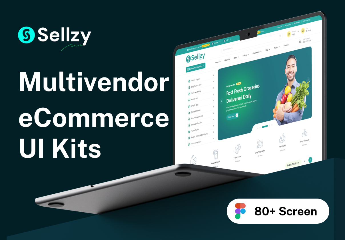 Sellzy - Multivendor eCommerce Figma UI Template