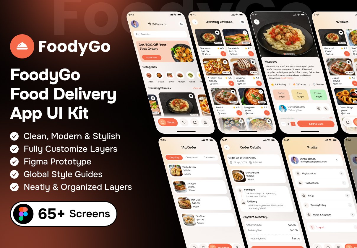 FoodyGo - Food Delivery App UI Kit
