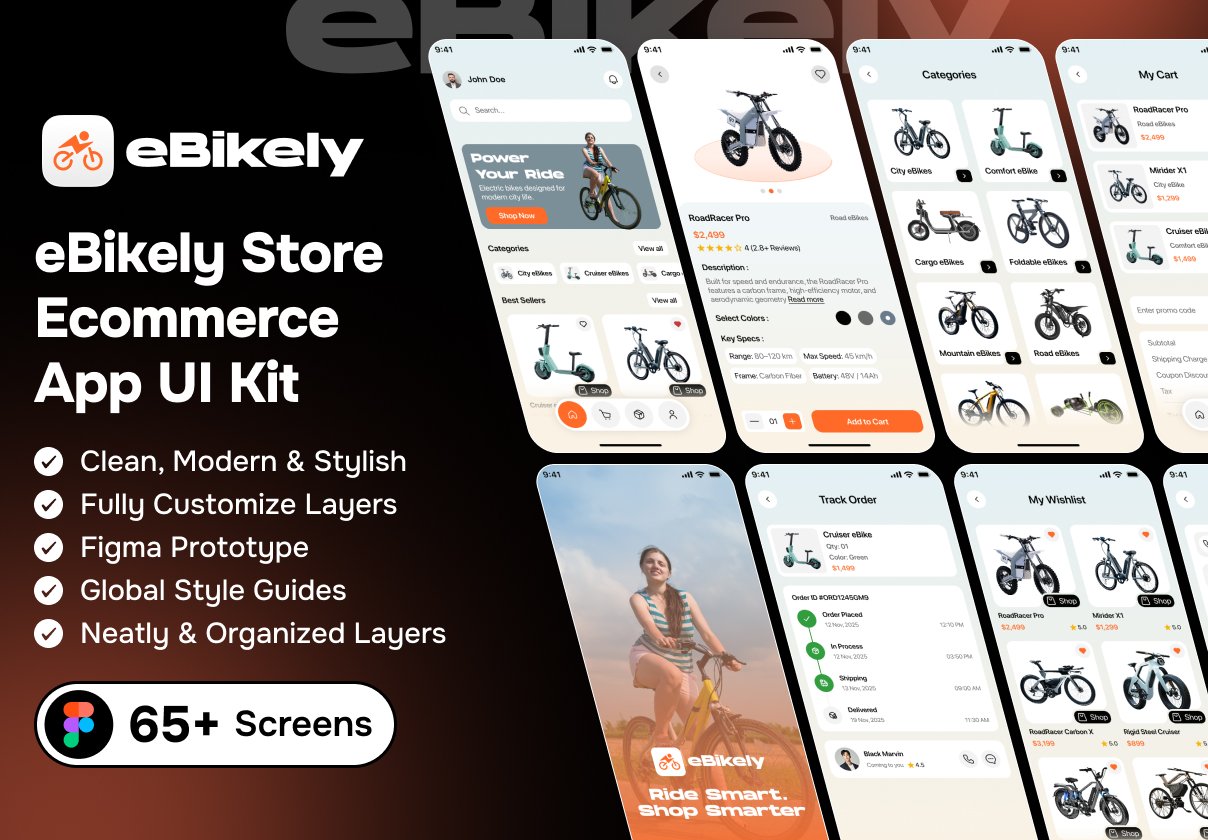 eBikely Store -  Ecommerce App UI Kit
