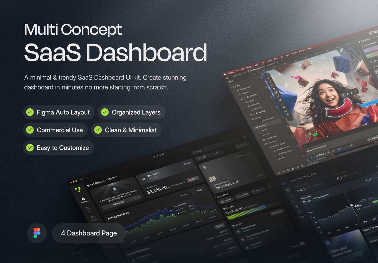 Multi Concept SaaS Dashboard - UI KIT