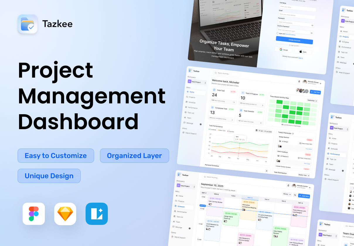 Tazkee - SAAS Project Management Dashboard Kit