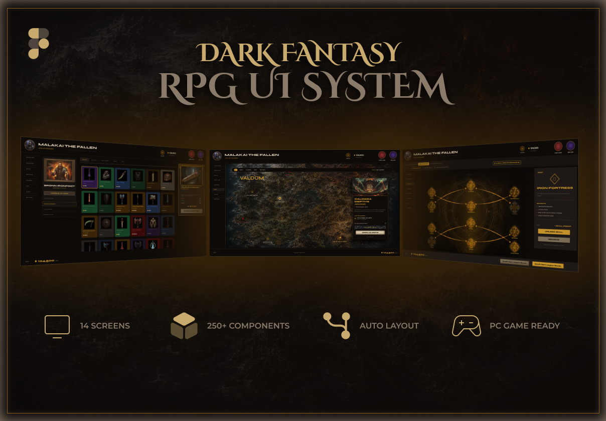 Valdûm — Complete PC RPG UI System - Uncategorized design asset by ui8